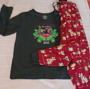 Tommy Bahama Pajama Set - Green and Red